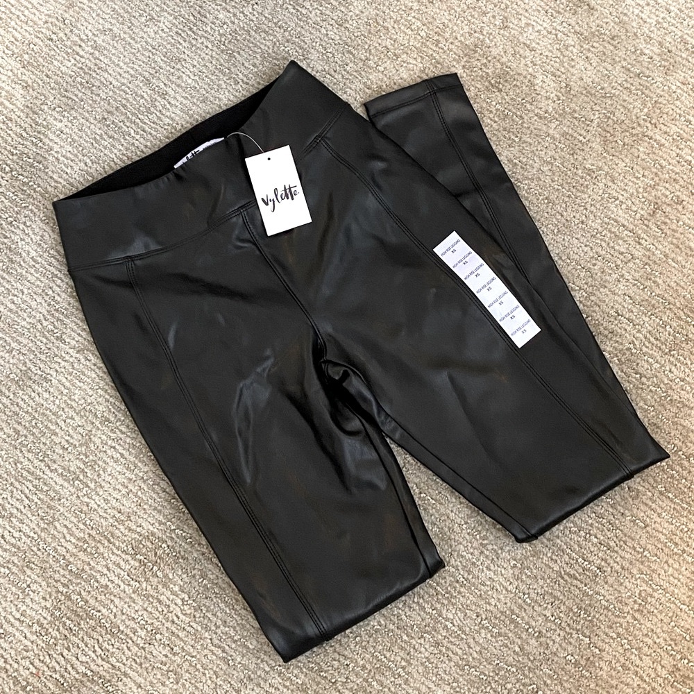 XS Faux Leather Leggings - Hi Rise